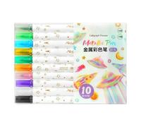 Générique Paint Pens | 10 Pieces Paint Markers for Wood, Art Supplies Oil Based Quick Drying Pen Craft Waterproof - Canvas Tire Mug Metal Paint