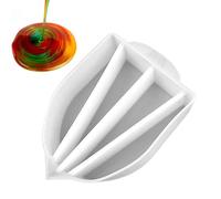 Générique Paint Pouring Separation Cups | 4 Channel Mixing Silicone Cups - Reusable Accessory For Resin Art Casting And Drawing