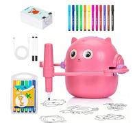 Générique Paint Robot - Painter Robot for Drawing with 100 Cards, Interactive Intelligent and Creative Set for Children for Painter and Crafts, Children of Pre-School Age
