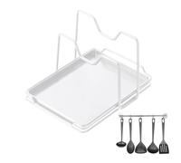 Générique Pan Lid Rack - Cooking Rack for Asian Kitchen No Drilling - Kitchen Worktop Holder for Lid | for Apartment Home Camper Chinese Kitchen