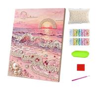 Générique Pearl Art With Frame Beach Rise And Rhinestone Ornaments 5D