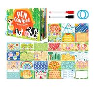 Générique Pen Control Training Cards - 21.5x14.5cm Early Learning Writing Exercises for Ages 2 to 6, Includes Pens And Loops