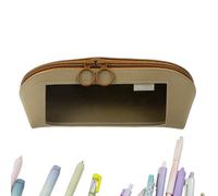 Générique Pen Organizer Case - Transparent Transparent Leather Storage Bag | SPEAUX DE PAPALITION PRAPELISERIE Scissor Storage Dolls Rules of Leaders, Khaki, Se référer au descriptif, Refer to