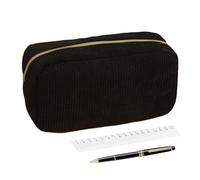 Générique Pencil Bag - Drawstring Soft Zip Pencil Case with Ruler Organizer Multifunctional for Teenagers, Adults, Primary School, College, Black, Se référer au descriptif, Refer to description