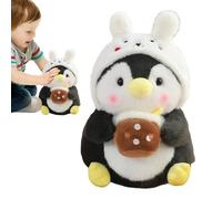 Générique Penguin-Rabbit Plush Toy - 30cm Penguin Plush Toy with Rabbit Ears | Soft Plush Toys for Room Decoration, Car Ornament, Birthday and Party Gift
