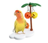 Générique Perch for Parrot, Enrichment Accessory with Chew Bells, Cage Stand for Parrot, for Lovebirds, Conures, Parakeets, Small, Medium and Large Breeds