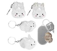 Générique Pet Hair Keepsake, Storage Bottle Set, Bunny Shape Transparent Vial, Memory Holder Jar, Sentimental Container for Daily Wear Home Ceremony Birthday Travel Use, 2.76 x 2.36 x 1.97 inches
