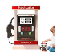 Générique Petrol Pump Toy - Toy Station Playset | Petrol Station Playset | Realistic Portable Petrol Station Toy Set Desktop Children Educational Toys for Kids Learning Toy for Music and Lights
