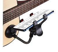 Générique Phone Holder for Electric Guitar - Pedagogical Accessory for Smartphone - Adjustable and Swivel Clamp Compatible with Electric Guitar and Ukulele