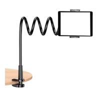 Générique Phone Holder, Gooseneck Phone Stand Bed Laying Down, 360 Degree Rotation Flexible Clip, Non-slip Quick-Release Mount Clamp, Overhead for Prescription Reading, Black, White