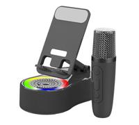 Générique Phone Stand with Speaker, Induction Charging Speaker | Phone Holder with LED Lights for Home, Office, Kitchen, Video Conference Room