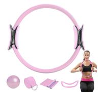 Générique Pilates Ring and Ball Set, Yoga Ball with Resistance Bands, 5X Workout Equipment, Home Gym Accessories, Full-Body Toning Kit, Stretching Belt, Ideal for Fitness, Flexibility Exercises