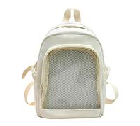 Générique Pin-Display-Rucksack - Transparent Fenster For Pin Display | Leichter Ita Bag Rucksack | Polyester Nylon For Schule Reisen Cosplay, Sichtfenster Tasche Teenager, Praktischer Pendler