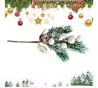 Générique Pine Branches, Red Berry Stems - Fake Christmas Pine Branches | Portable Simulation Small Red Fruit Branches, Flower Branches for Front Door