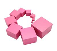 Générique Pink Tower - Wooden Stacking Set Preschool Educational Game Hand Eye Coordination Tool | Math Teaching And Sensory Development Gift For Kids
