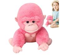 Générique Plush - 7.87 Inch Hyperrealistic Soft Monkey Toy, Gibbon Plush Hug Pillow | Large Plush Animals for Adults Boys Girls Brown BL