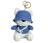 Générique Plush Animal Keyring, Plush Animal Keyring, Soft Plush Puppy Keyring for Dogs - Cute Plush Key Ring, Plush Animal Keyring