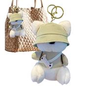 Générique Plush Animal Keyring, Plush Animal Keyring, Soft Plush Puppy Keyring for Dogs - Cute Plush Key Ring, Plush Animal Keyring