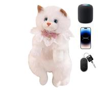 Générique Plush Backpack - Cute Cat Shaped Plush Backpack for Boys Girls Primary Students Teenagers Daycare Beach Travel Sports, white, Se référer au descriptif, Refer to description