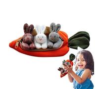 Générique Plush Bunny - Easter Carrot Plush Bag, Rabbit with Carrot, Easter Decoration | 7.4 Inch Zipper Toy for Home, Travel, or Party