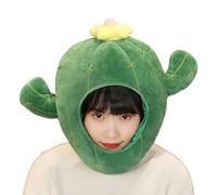 Générique - Plush Cactus Hat Head Costume Unisex Green Festival Prop Halloween Theme Party Stage Performance Nature
