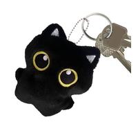Générique Plush Cat - Black Toys | Small Bag Charm Cute Decor Keychain Accessories | Soft for Backpack for Boys and Girls, Decoration