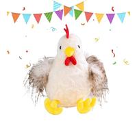 Générique Plush Chicken - Soft Fabric PP Cotton 28cm | Realistic Sensory Animal Pillow | Cute Chick Bed Toy for Birthday and Interactive Animal Play