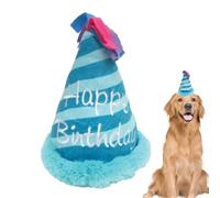 Générique Plush Dog Toy, Birthday Cake Filled Chew Toy, Durable | Washable with Hat for Puppies, Boys, Girls, Gift and Cupcake