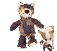 Générique Plush Dog Toy - Tough Bear with Squeaker - Indestructible Dog Plush | for Puppy Teething Intensive Chewers Small Breed Enrichment Anti-Boredom