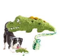 Générique Plush Dog Toys, Squeaky Crocodile Shape Toy - Realistic Soft Toy for Puppy Training and Play Home Indoor Outdoor