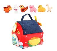 Générique Plush Farm Toys | Interactive Developmental Educational Play Set | Plush Farm Animals with Gift Box | for Boys Girls Preschool Family