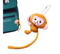 Générique Plush Key Ring - Cotton Plush Monkey Pendant, Decorative | Soft Fabric Monkey Keyring, Car Key Holder for Boys Girls, Backpack, Handbag