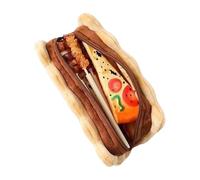 Générique Plush Pencil Case - Sandwich Shaped Bag 19x10x5cm | Large Capacity Pouch Organizer with Cartoon Design | Birthday School Office Gift