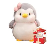 Générique Plush Penguin with Backpack and Bow Design | 25 cm Tall Cute Penguin | for Adults Teens Mother Girlfriend Boyfriend Christmas Winter Party Party
