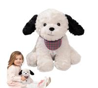 Générique Plush Puppy Toy with Cartoon Scarf - Soft and Stylish Plush | for Shelf Birthday Living Room Home Sofa Office Passionate Fans Girls Friends
