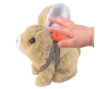 Générique Plush Rabbit | Realistic And Soft Interactive Electric Animal | Electric Walking Robot Rabbit Toys - For The Whole Family Birthday Indoor Outdoor Play Companion