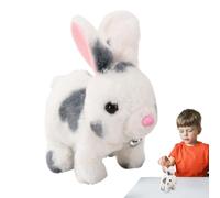 Générique Plush Rabbit, Realistic Plush Rabbit, Interactive Rabbit with Bell | Educational, Easter Bunny Toy, Walking Ears and Trembling for