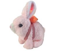 Générique Plush Rabbit Soft Toy - Soft Walking, Barking and Wrangling Tail - Plush Animals for the Whole Family Birthday Game Indoor Outdoor