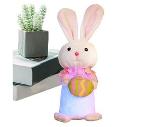 Générique Plush Rabbit with LED Lights Cute Easter Decor for Home - Small Rabbit Plush Toys for Parties - for Adults Living Room Bedroom Sofa Car Birthday Party Travel