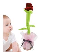 Générique Plush Rose Song - Musical Dancing Flower, Interactive Wiggle | Development Learning, Fun Portable Flower with USB Charging Playback, FL