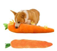 Générique Plush Toys for Dogs, Interactive Carrot Shape for Teething | Squeaky Puppy Toy for Training Fetching Rope Home Board Crate