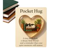 Générique Pocket Card | Symbolic Gift for Emotional Relationships, Cuddle Heart 3D Pocket with Card, For Him Her Teens Family Students Friends Birthday Christmas Easter