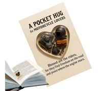Générique Pocket Heart Card, Sentimental Charm to Keep - Encouragement Card for Motorcycle Lovers | For Support, Encourage, Travel, Hiking, Birthdays and Birthdays