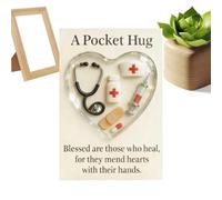 Générique Pocket Positive Card - Inspiring and Uplifting - 3D Heart-Uplifting to Keep On Yourself | For Him Her Teens Family Students Friends Birthday Christmas Easter
