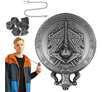 Générique Pocket Watch Dice Set Portable Dice Toys with Pocket Watch Case Steampunk Game 7pcs Metal Dice Table Accessories