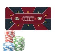Générique Poker Table Cover, Poker Table Cover - Holdem Mat 120 x 60 cm - Non-slip Card Table Covers for Party, Fundraising, Gathering, Theme Party, Evening