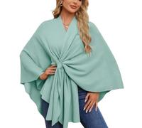 Générique poncho shawl for women, shawl for women, open cover shawls and wraps, elegant cloak, wrap cape, casual cardigan for evening dresses, travel, wedding hi, Light Green, Se référer au descriptif