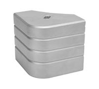 Générique Pontoon Boat Corner Caps - Aluminum 3.13 to 3.16 Inch Round Heavy Duty 90 Degree | Dock Protectors & Bunk Roof Protectors for Fishing, Motorhomes, Motorhomes