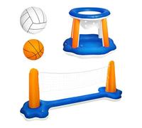 Générique Pool Volleyball Set, Floating Swimming Game Toy, Adjustable Net and Ball Kit, Durable Water Sport Equipment, for Beach Lake Backyard Family Fun Team Activities and More