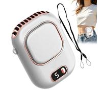 Générique Portable Belt Fan, Portable Silent Bladeless Fan 5 Speed, Personal Bladeless Belt | for Hiking, Camping, Beach, Office, Sport